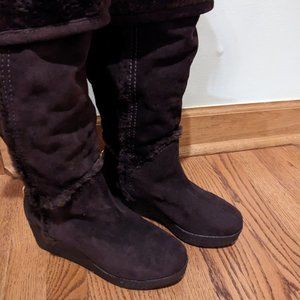 NWOT Ma -Athens Brown suede Leather boots SZ 8B